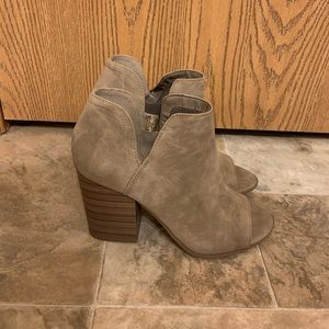 Taupe Suede Booties